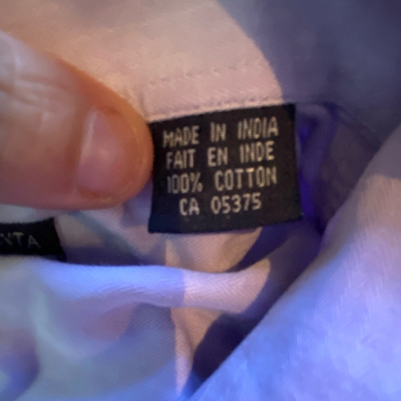 Men's Oscar de la Renta Dress Shirt, Purple, Size 17 34/35 Button Down Cotton - Picture 6 of 7